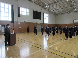 ３学期始業式①