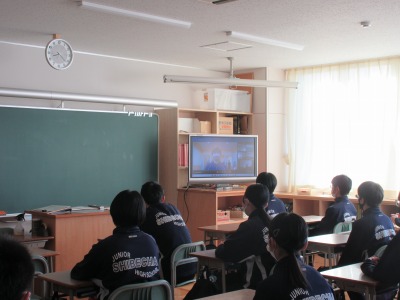 冬季中体連壮行会